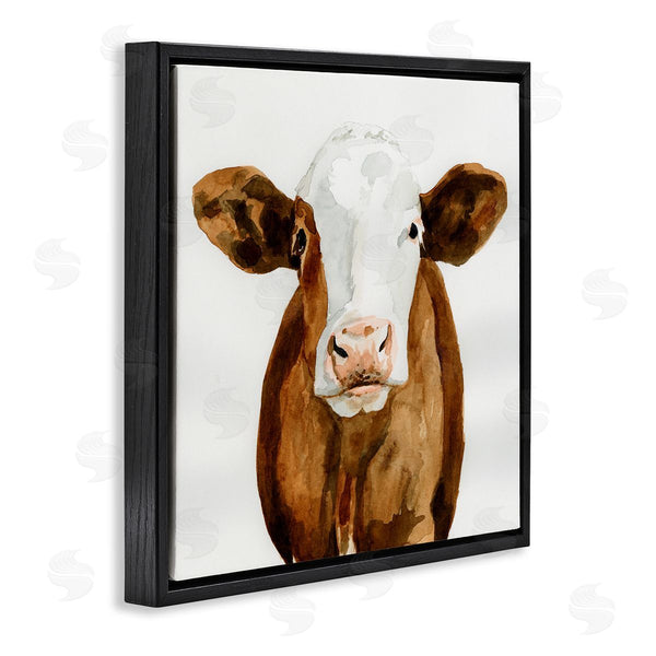 Stupell Industries Victoria Barnes | Country Cow Minimal Portrait
