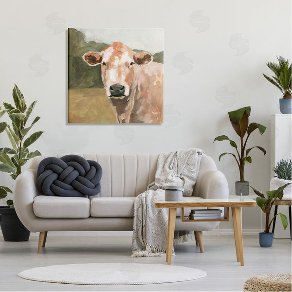 Stupell Industries Victoria Barnes | Cow In Field Painting Wall Art