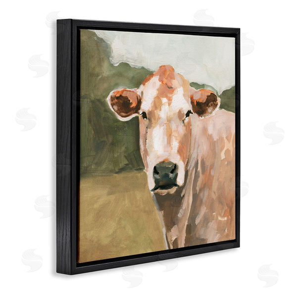 Stupell Industries Victoria Barnes | Cow In Field Painting Wall Art