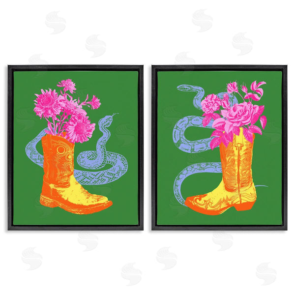 Stupell Industries Victoria Barnes | Cowgirl Bouquets & Snakes Wall Art