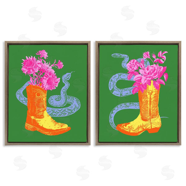 Stupell Industries Victoria Barnes | Cowgirl Bouquets & Snakes Wall Art