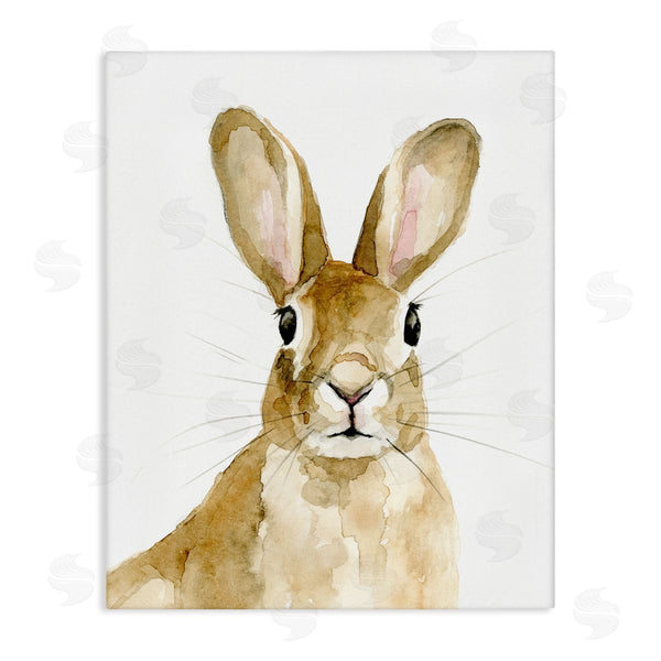 stupell industries Victoria Barnes | Curious Bunny Rabbit Watercolor Portrait Wild Forest Animal Wall Art