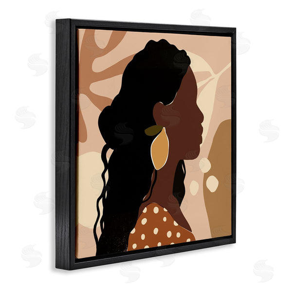 Stupell Industries Victoria Barnes | Curly Hair Lemon Citrus Earring Female Portrait