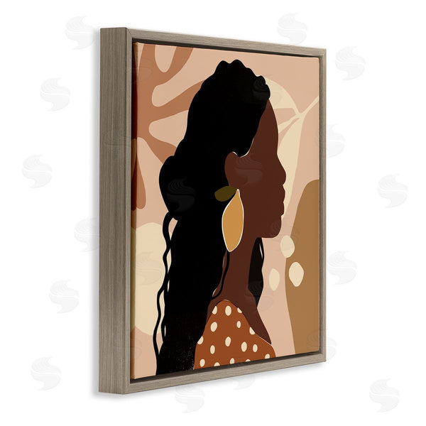 Stupell Industries Victoria Barnes | Curly Hair Lemon Citrus Earring Female Portrait