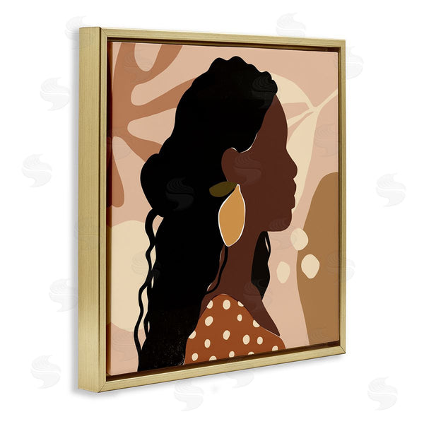 Stupell Industries Victoria Barnes | Curly Hair Lemon Citrus Earring Female Portrait