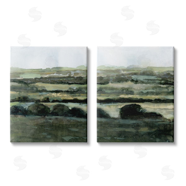 stupell industries Victoria Barnes | Deep Green Countryside Hills Landscape Wall Art