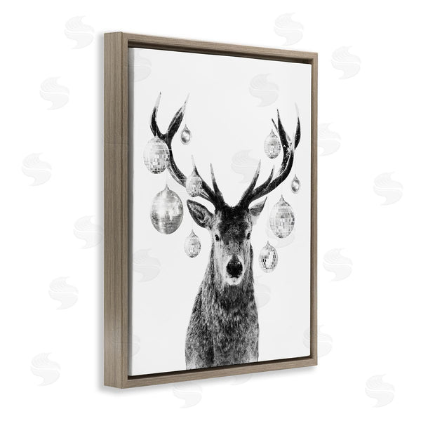 Stupell Industries Victoria Barnes | Deer With Disco Balls Wall Art