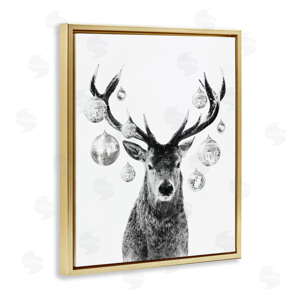 Stupell Industries Victoria Barnes | Deer With Disco Balls Wall Art