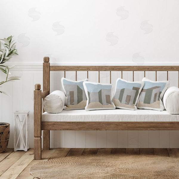 Stupell Industries Victoria Barnes | Desert Modular Houses Printed Throw Pillow Set