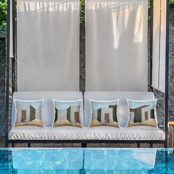 Stupell Industries Victoria Barnes | Desert Modular Houses Printed Throw Pillow Set