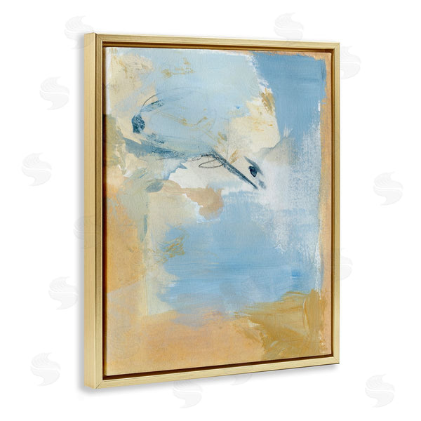 Stupell Industries Victoria Barnes | Distressed Gold And Blue Wall Art