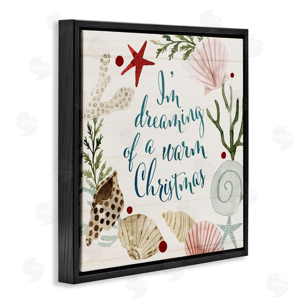 Stupell Industries Victoria Barnes | Dreaming Of Warm Christmas Phrase