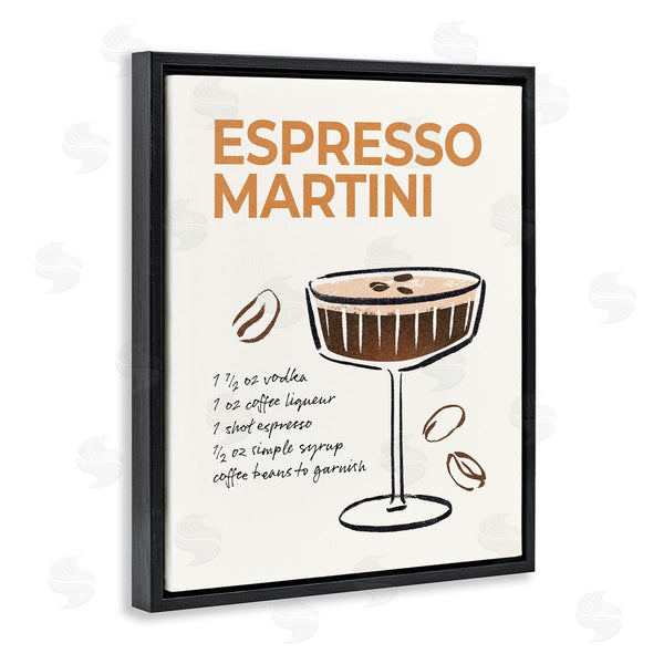 Stupell Industries Victoria Barnes | Espresso Martini Recipe Wall Art