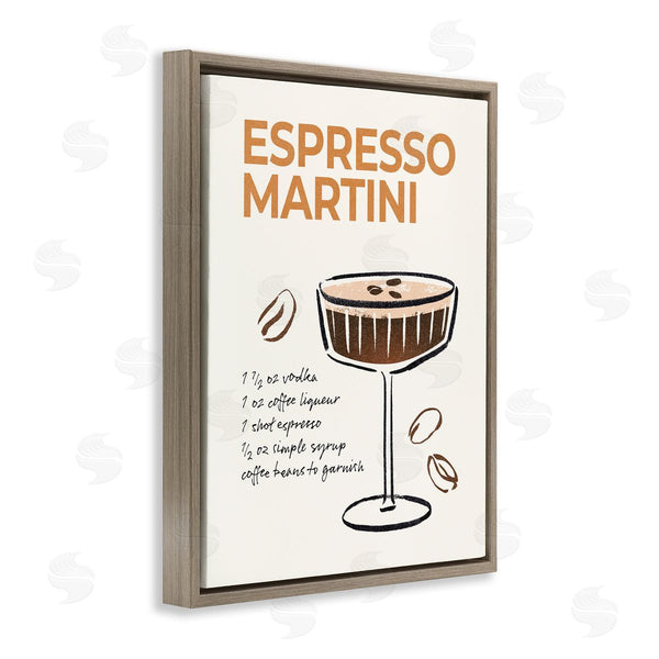 Stupell Industries Victoria Barnes | Espresso Martini Recipe Wall Art