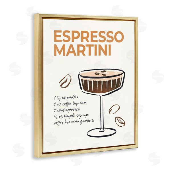 Stupell Industries Victoria Barnes | Espresso Martini Recipe Wall Art