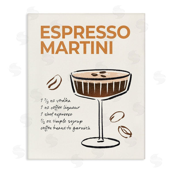 stupell industries Victoria Barnes | Espresso Martini Recipe Wall Art
