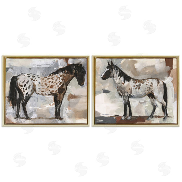 Stupell Industries Victoria Barnes | Expressionist Spotted Horses