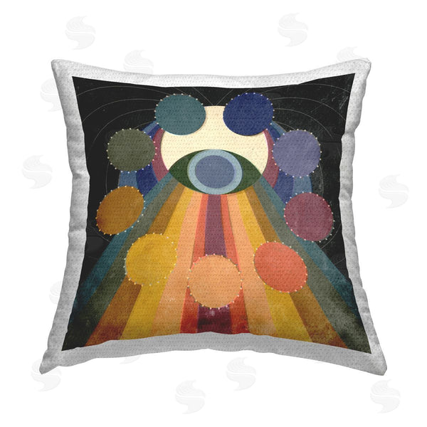 Stupell Industries Victoria Barnes | Eye With Circles Pattern Printed Throw Pillow
