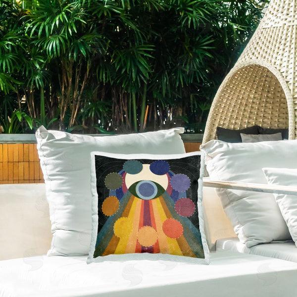 Stupell Industries Victoria Barnes | Eye With Circles Pattern Printed Throw Pillow