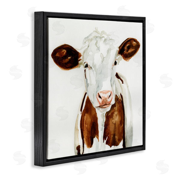 Stupell Industries Victoria Barnes | Farm Cow Neutral Watercolor