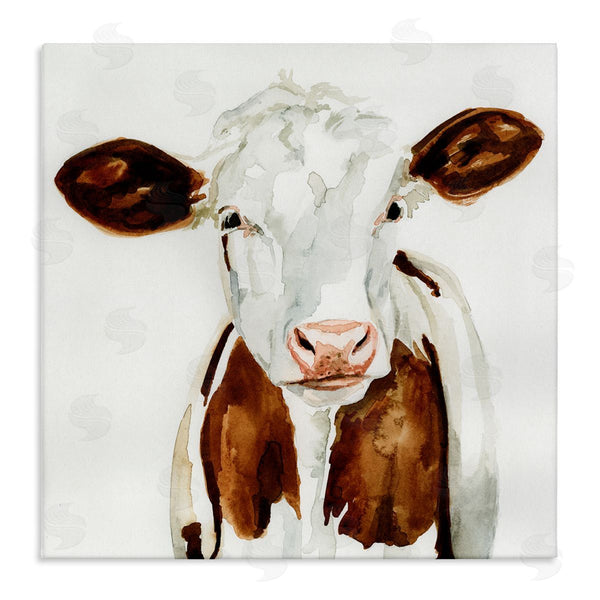 stupell industries Victoria Barnes | Farm Cow Neutral Watercolor