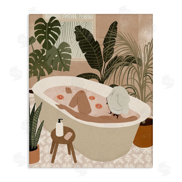 stupell industries Victoria Barnes | Female Fruit Bath Tropical Palm Plants