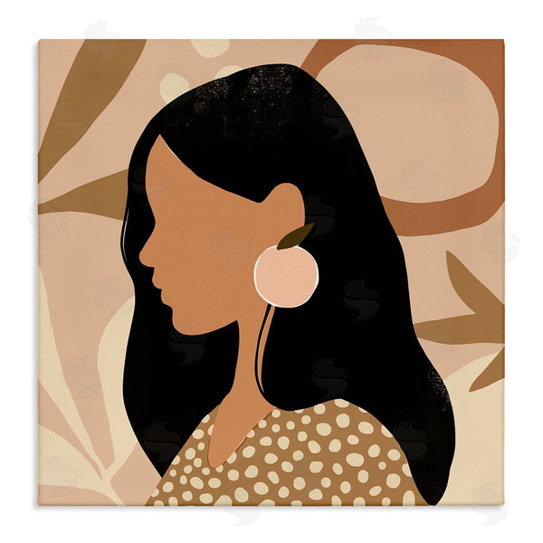 stupell industries Victoria Barnes | Female Side Portrait Peach Fruit Earring
