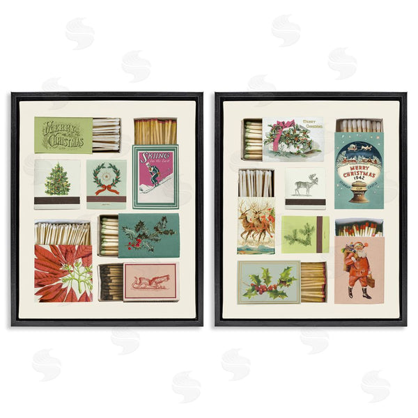 Stupell Industries Victoria Barnes | Festive Christmas Match Boxes