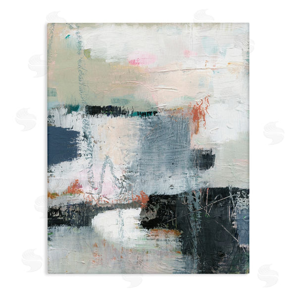 stupell industries Victoria Barnes | Fort Architecture Abstraction Busy Grey Blue Shapes Wall Art