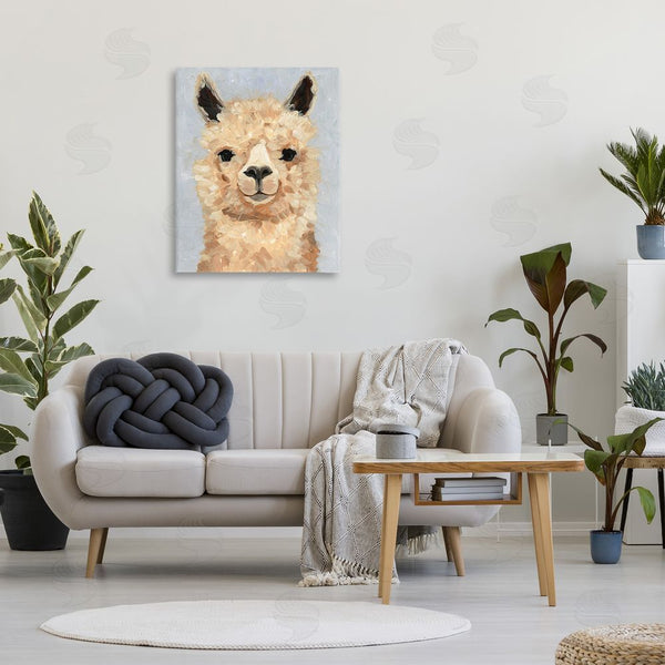 Stupell Industries Victoria Barnes | Fuzzy Alpaca Painting Wall Art