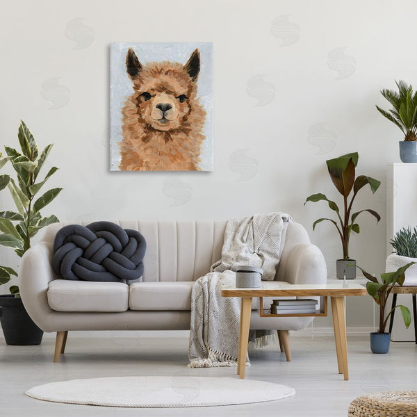 Stupell Industries Victoria Barnes | Fuzzy Llama Painting Wall Art