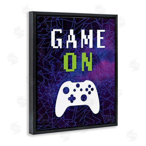 Stupell Industries Victoria Barnes | Game On Bold Geometric Pattern Gaming Controller Wall Art