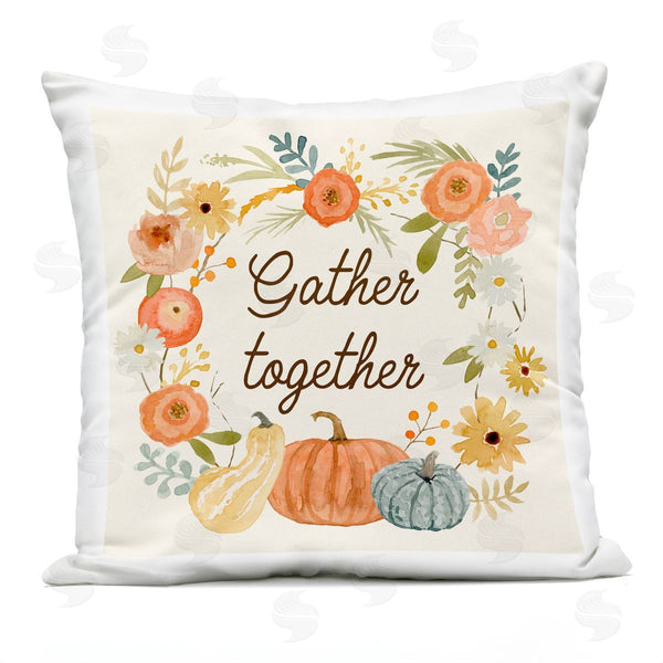 Stupell Industries Victoria Barnes | Gather Together Gourds Printed Throw Pillow