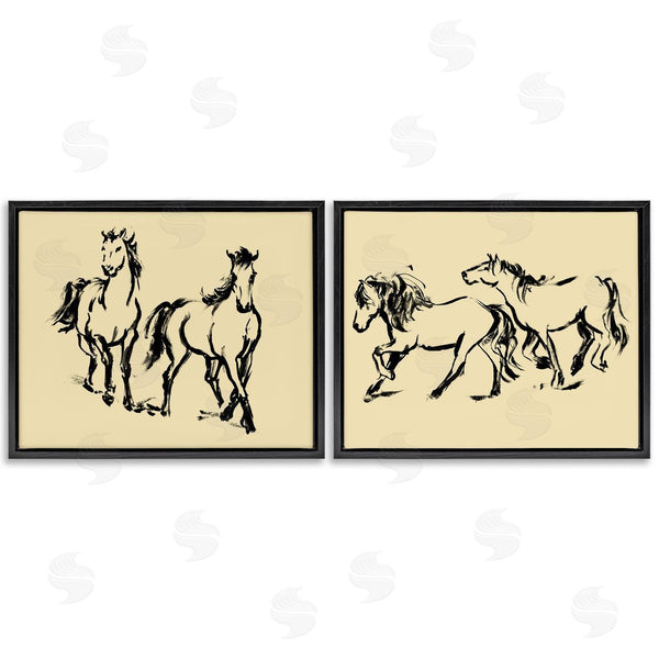 Stupell Industries Victoria Barnes | Gestured Horses In Motion