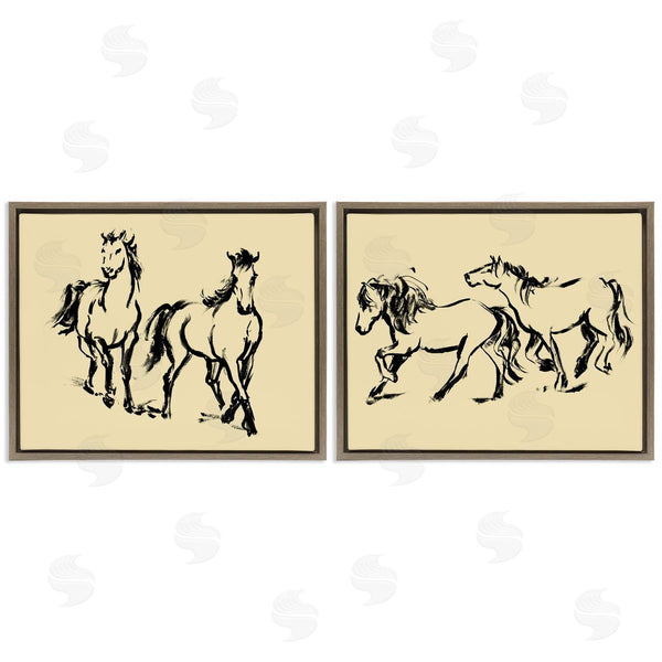 Stupell Industries Victoria Barnes | Gestured Horses In Motion