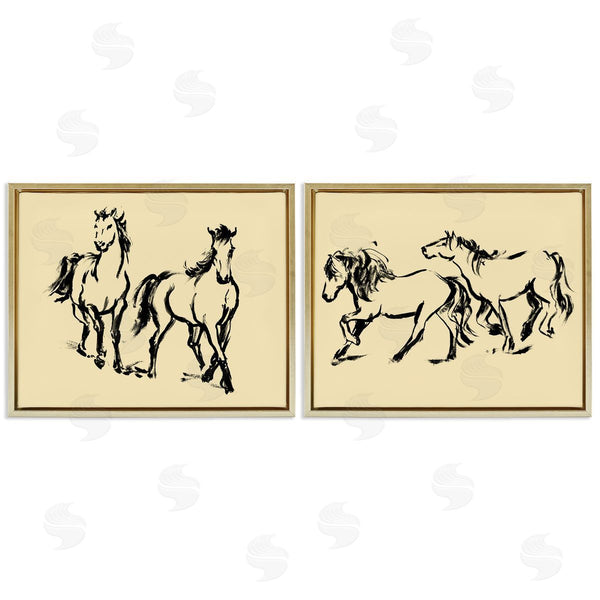 Stupell Industries Victoria Barnes | Gestured Horses In Motion