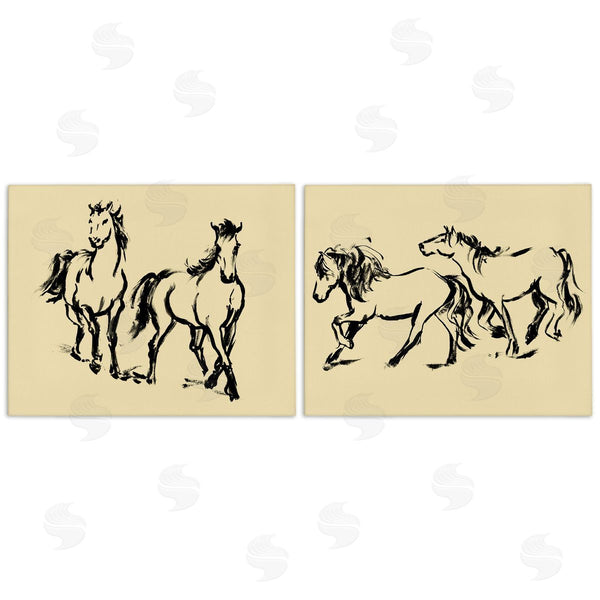 stupell industries Victoria Barnes | Gestured Horses in Motion