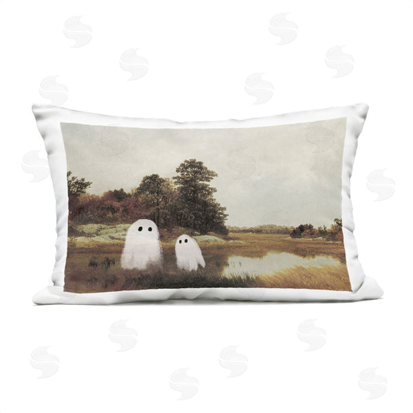 Stupell Industries Victoria Barnes | Ghost Pair In Autumn Countryside Printed Throw Pillow