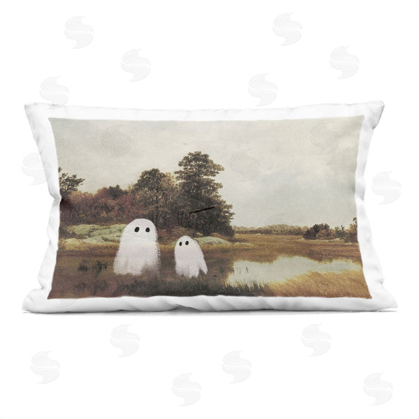 stupell industries Victoria Barnes | Ghost Pair in Autumn Countryside Printed Throw Pillow