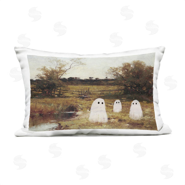 Stupell Industries Victoria Barnes | Ghosts In Traditional Countryside Printed Throw Pillow