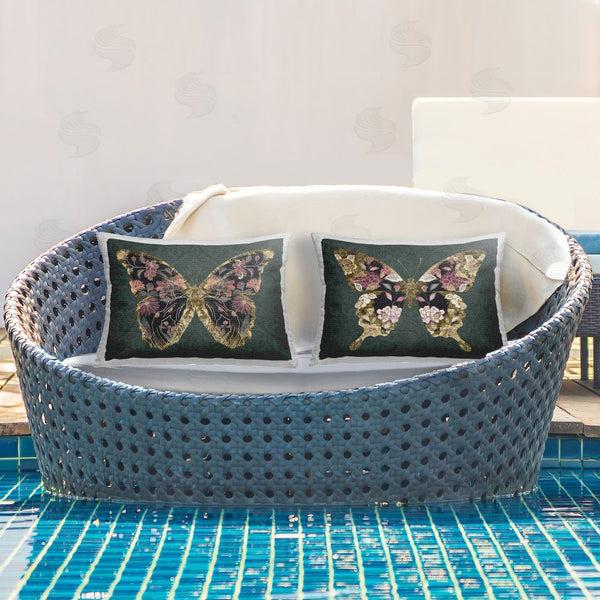 Stupell Industries Victoria Barnes | Gold Black Floral Butterfly