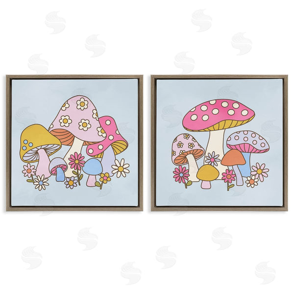 Stupell Industries Victoria Barnes | Groovy Floral Mushrooms