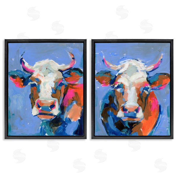 Stupell Industries Victoria Barnes | Guernsey Cow Horned Portrait Wall Art