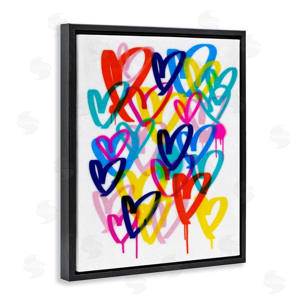 Stupell Industries Victoria Barnes | Hearts With Paint Drip Wall Art