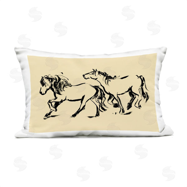 Stupell Industries Victoria Barnes | Horses In Motion Gallop Printed Throw Pillow