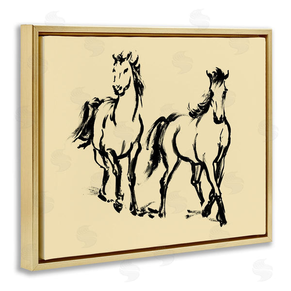 Stupell Industries Victoria Barnes | Horses In Motion Gesture