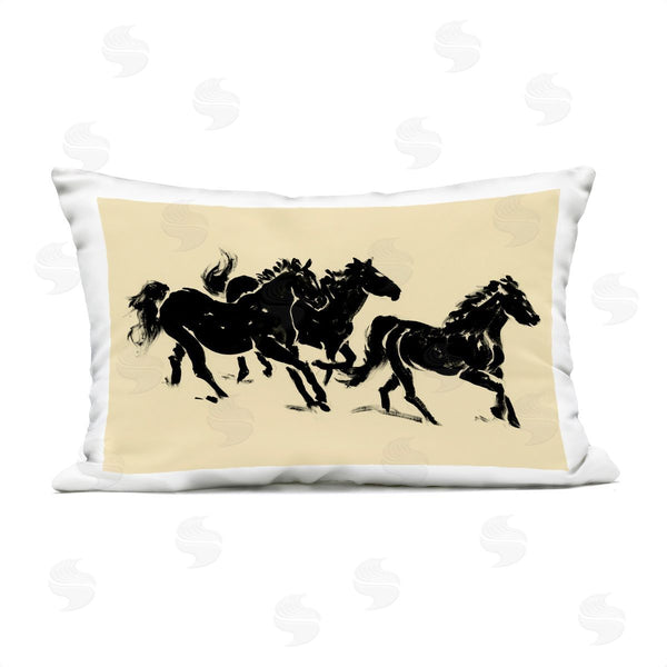 Stupell Industries Victoria Barnes | Horses In Motion Run Printed Throw Pillow
