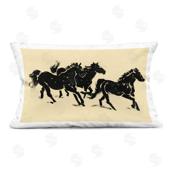 stupell industries Victoria Barnes | Horses in Motion Run Printed Throw Pillow