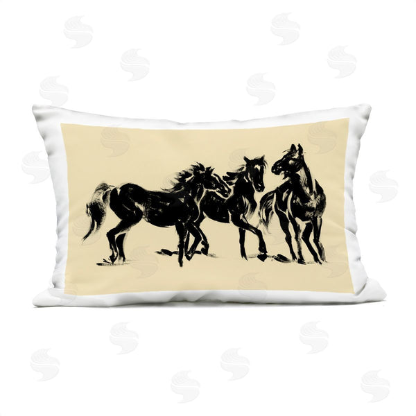 Stupell Industries Victoria Barnes | Horses In Motion Study Printed Throw Pillow