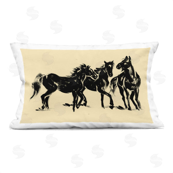 stupell industries Victoria Barnes | Horses in Motion Study Printed Throw Pillow